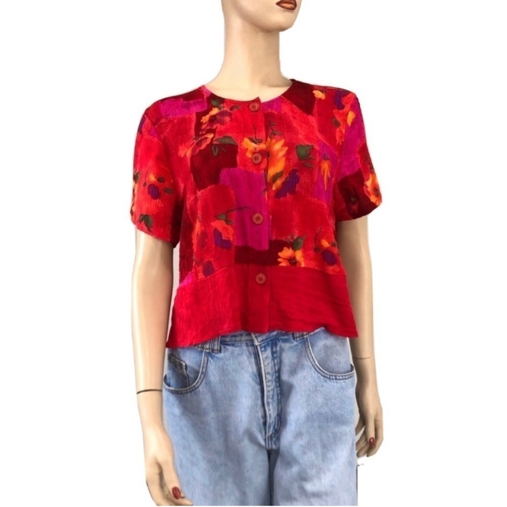 Vintage Sarah b studio blouse button front
